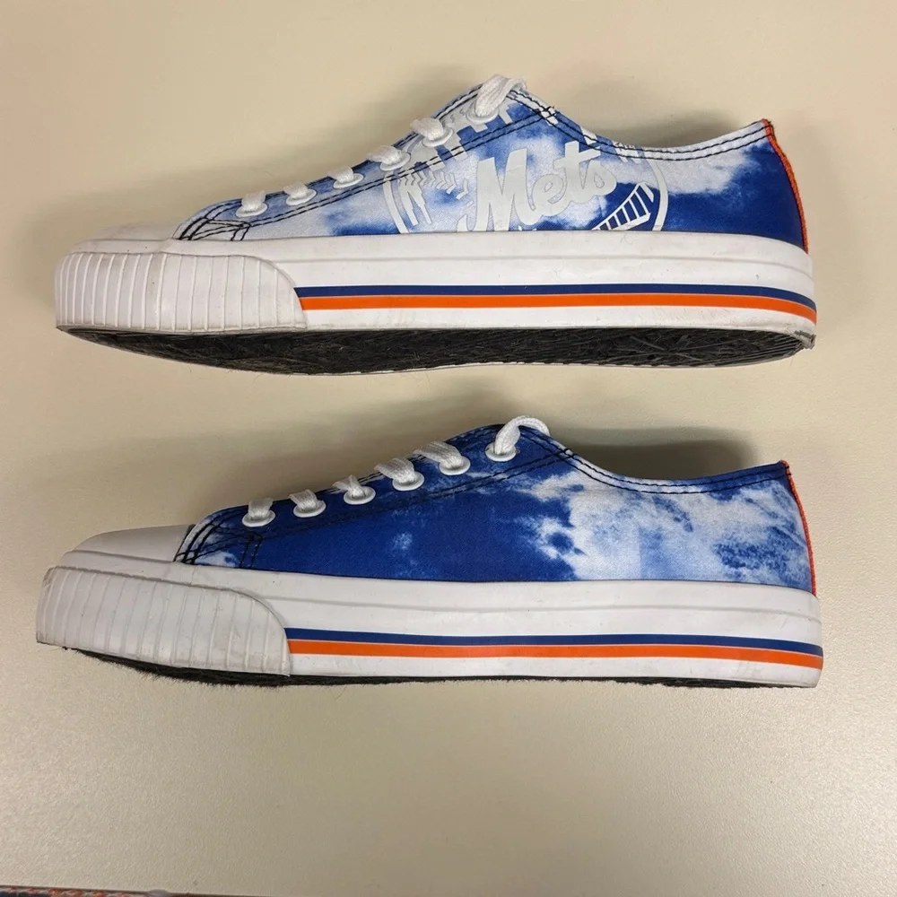 💥MLB NEW YORK METS WOMENS LOW TOP TIE-DYE CANVAS SHOE SIZE: 6 ATHLETIC SHOES
